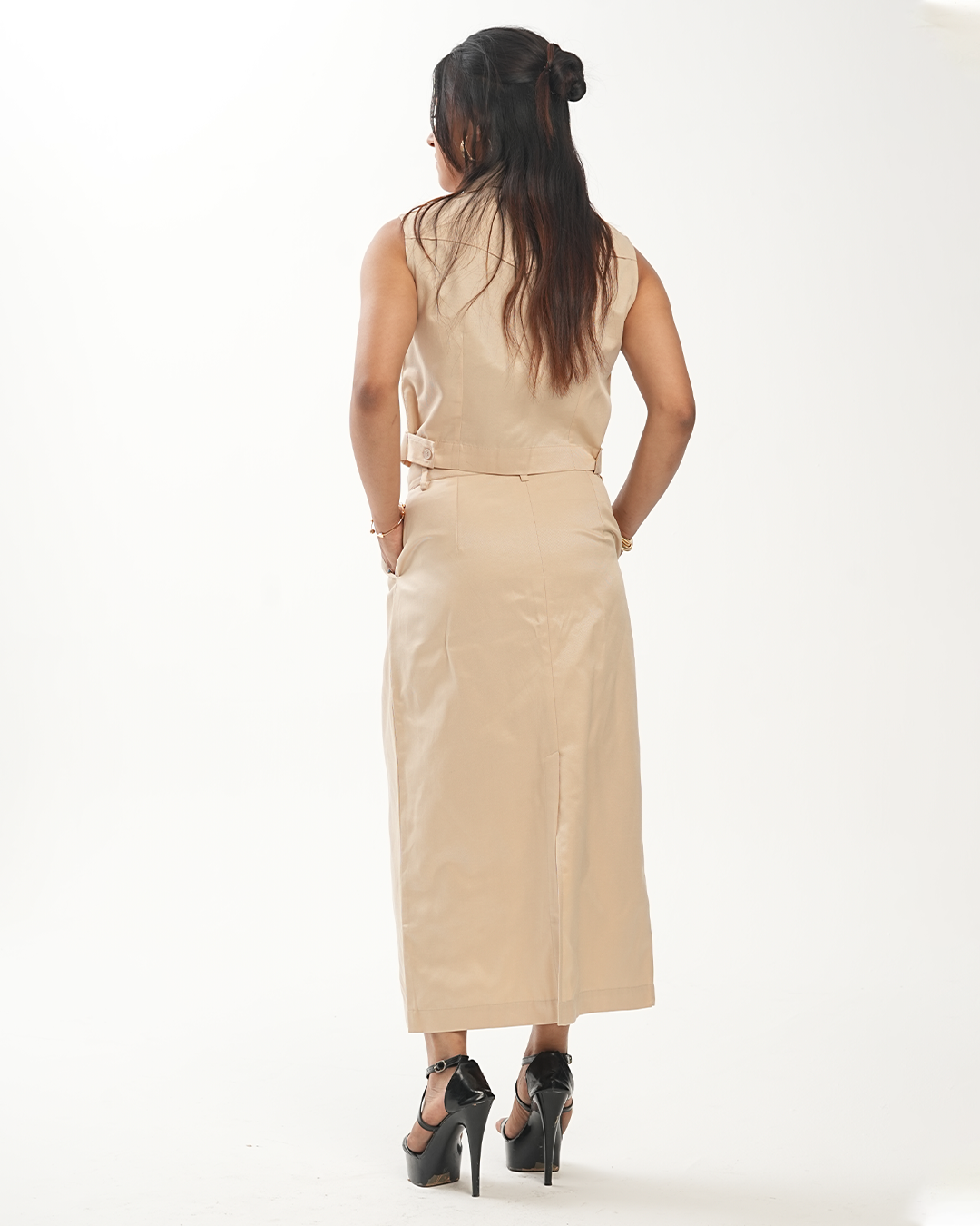 The Edit Co-ord - Straight Skirt - Bare Beige