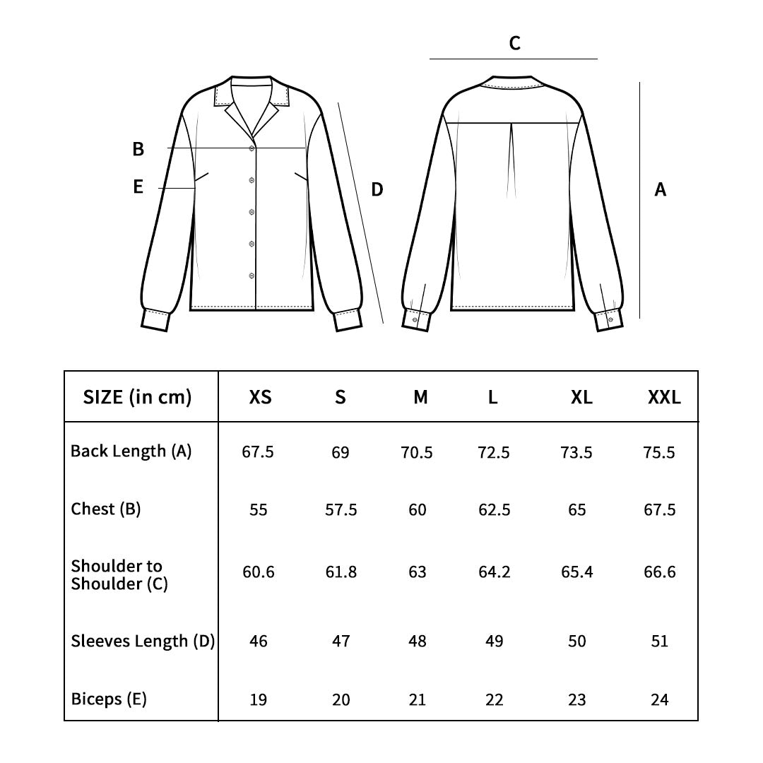 Size Chart (in cms)