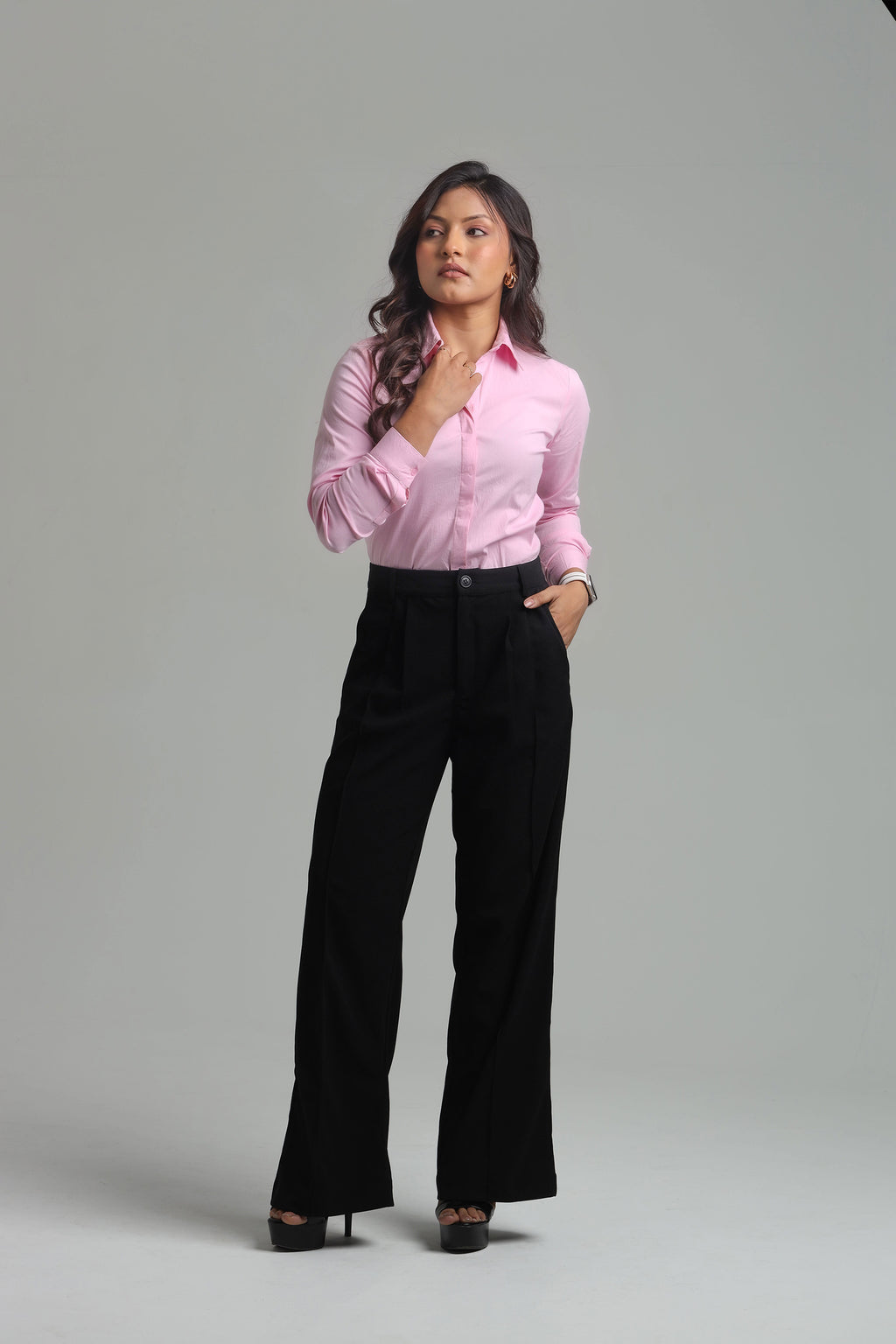Cotton Blend Regular Fit Shirt - Light Pink