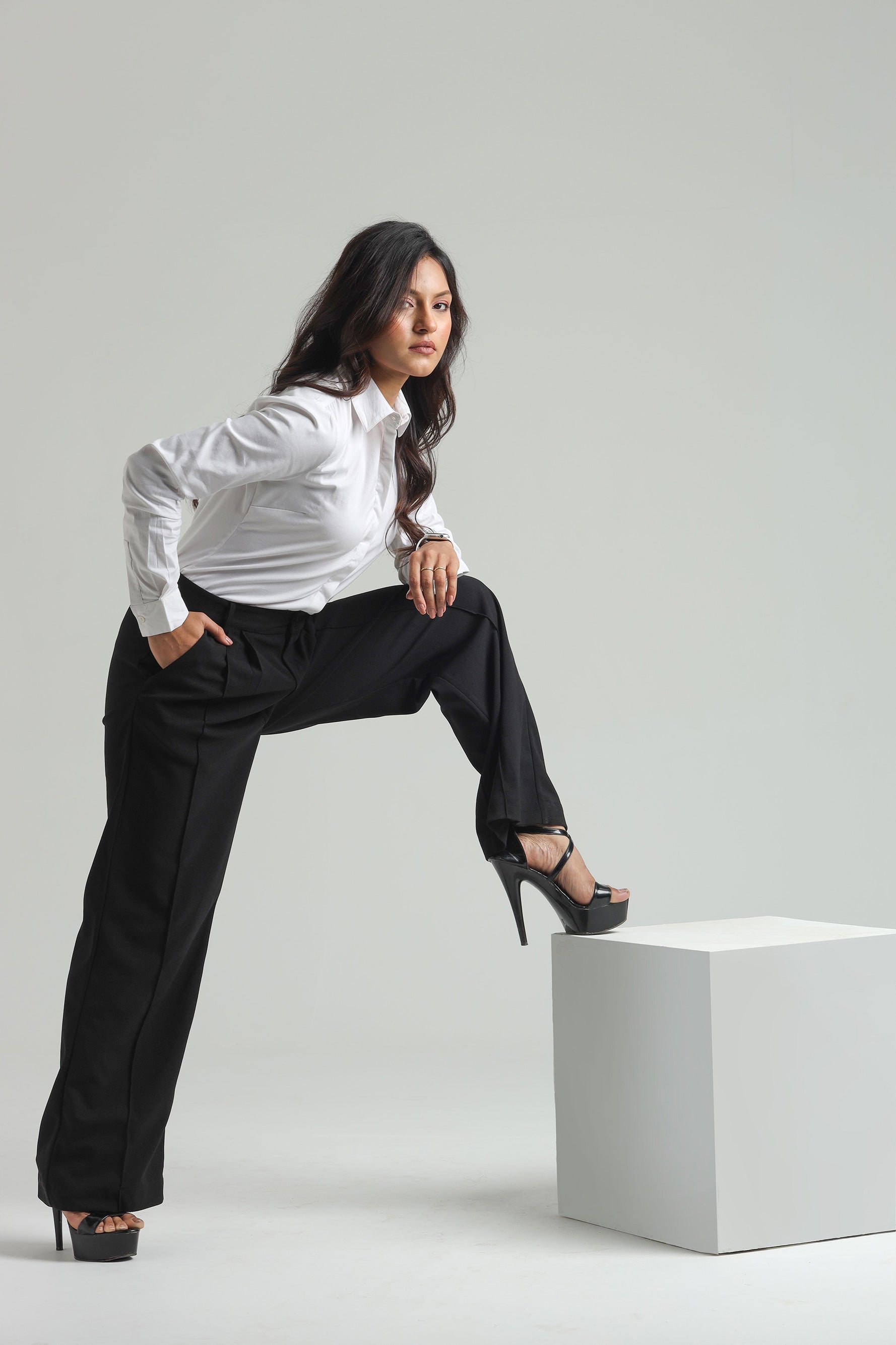 Image of Cotton Blend Regular Fit Shirt