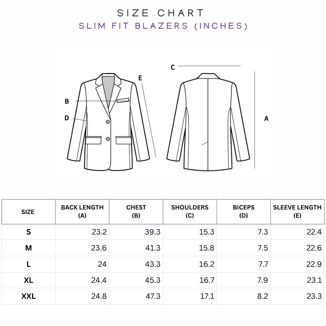 Size Chart (in inches)