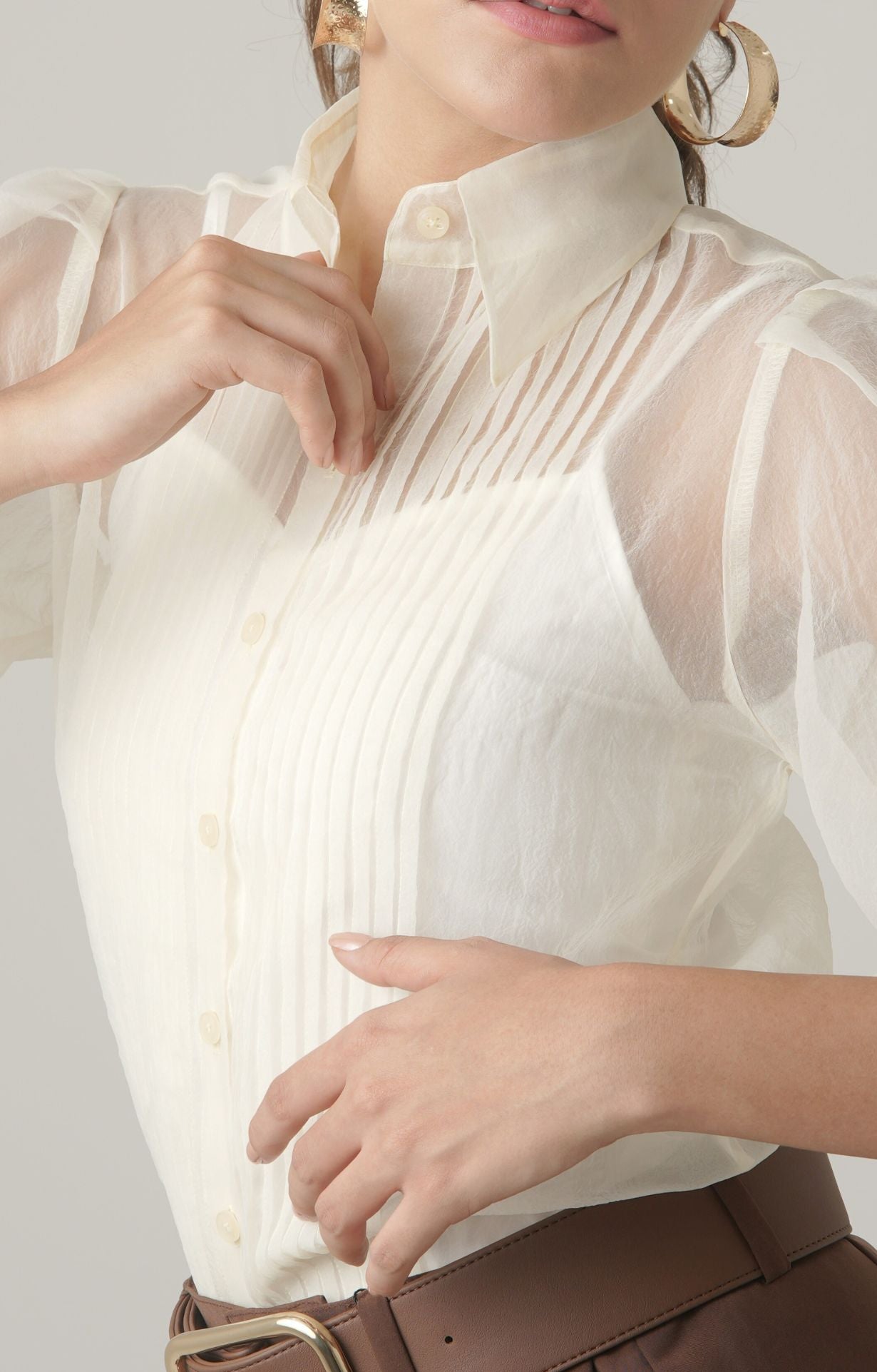Image of The Sheer Pintex Shirt