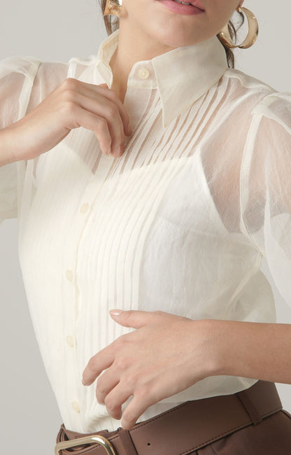 The Sheer Pintex Shirt