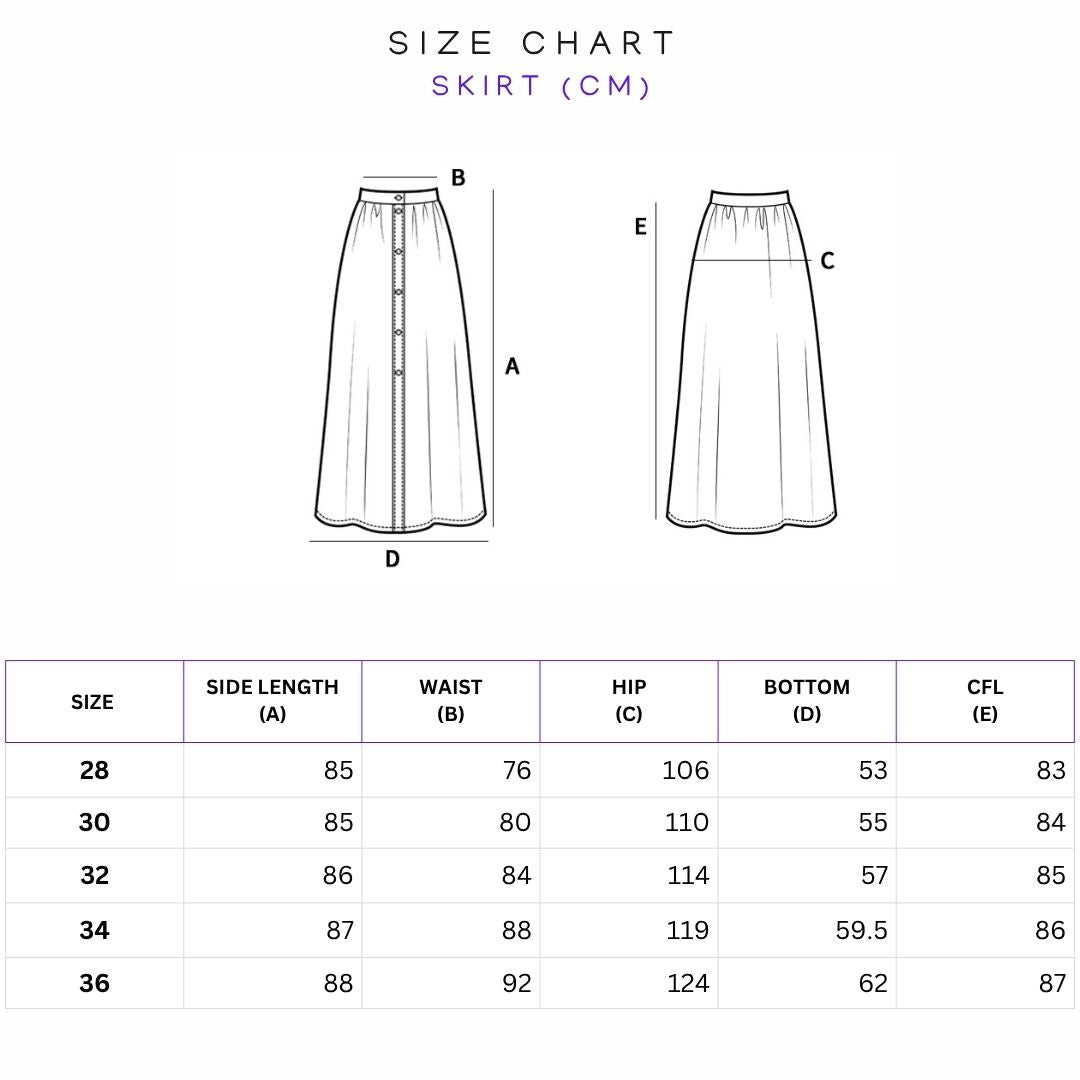 Size Chart (in cms)