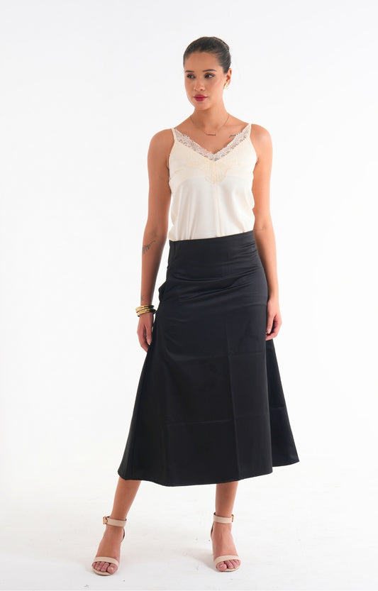 Satin Midi Skirt