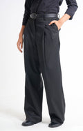 The Power Pleat Trousers - Black