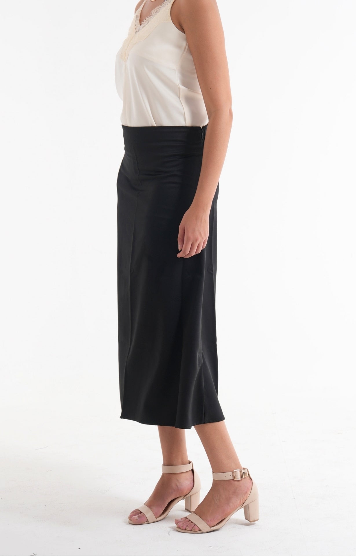 Satin Midi Skirt