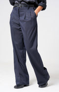 The Power Pleat Trousers - Blue