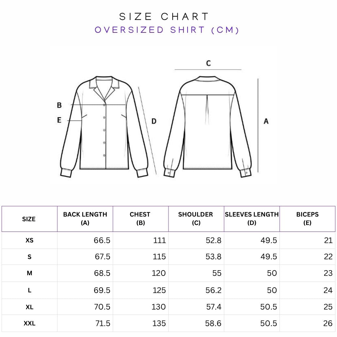 Size Chart (in cms)