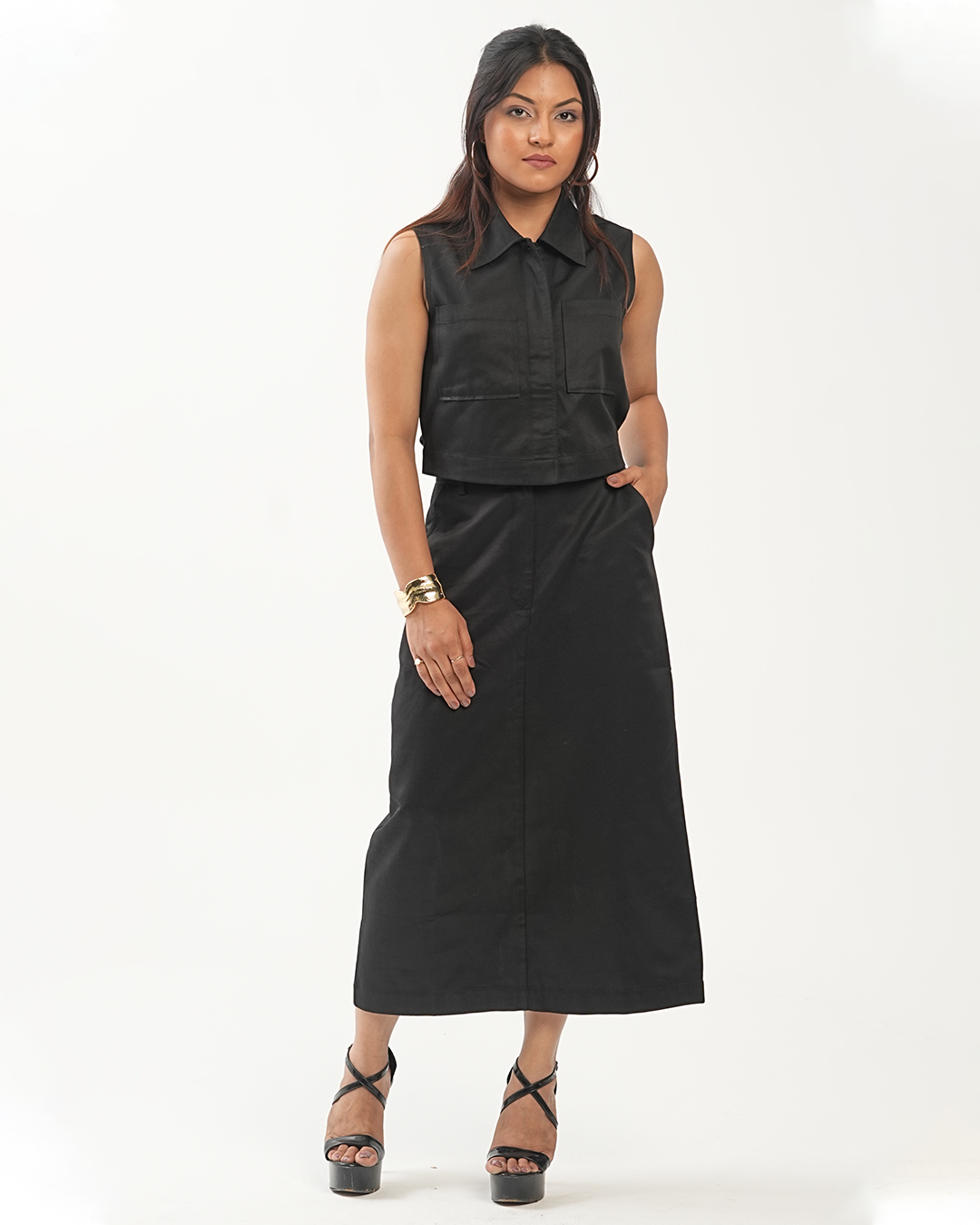 Image of The Edit Co-ord - Straight Skirt - Midnight Edit