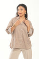 Brown Stripes Oversized Shirt