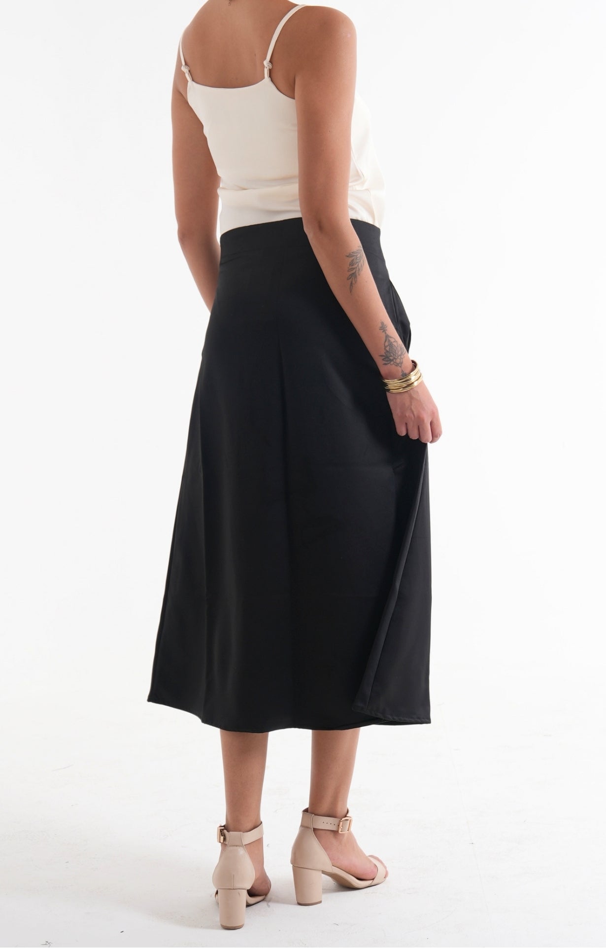 Satin Midi Skirt