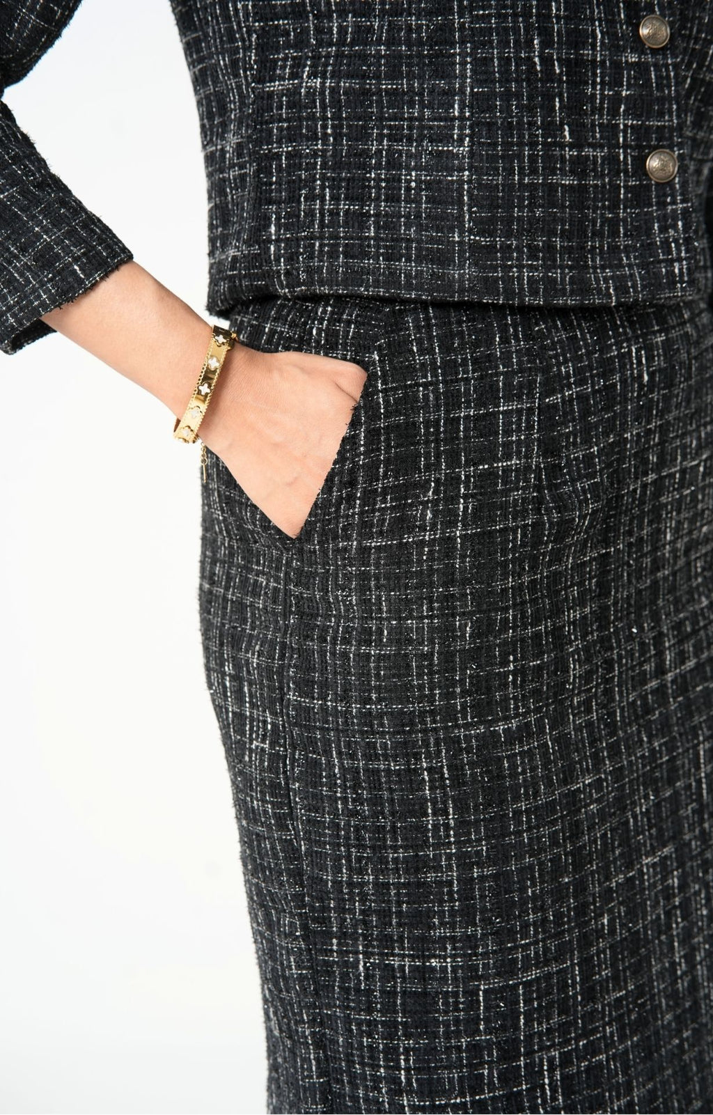 The Nightfall Tweed Long Skirt