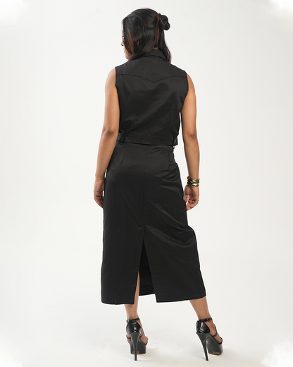The Edit Co-ord - Straight Skirt - Midnight Edit