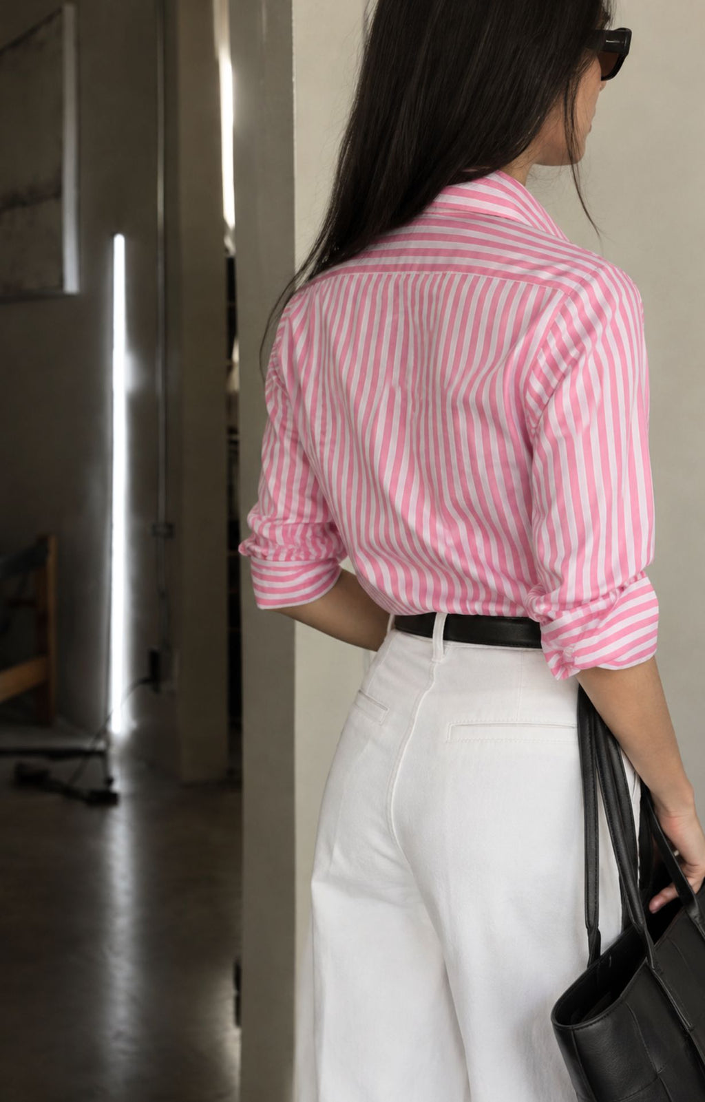 Striped Cotton Shirt - Pink