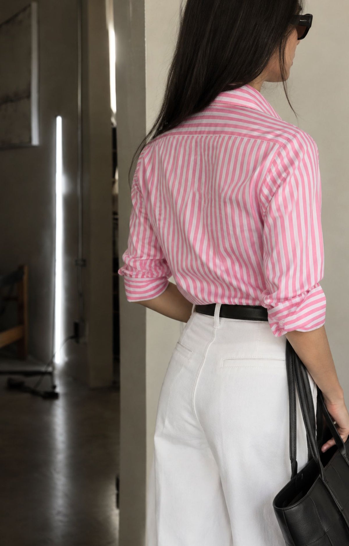 Striped Cotton Shirt - Pink