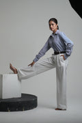 Stripped Cotton Shirt - Blue