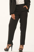 Signature Straight Fit Medium Waist Trousers – Noir (Black)