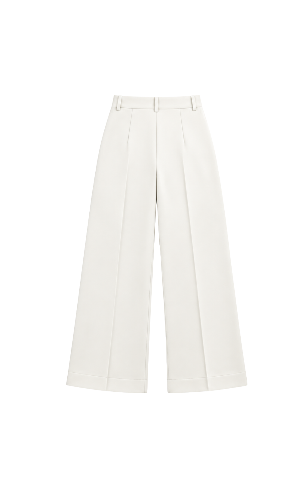Wide Leg High Waist Trousers - White