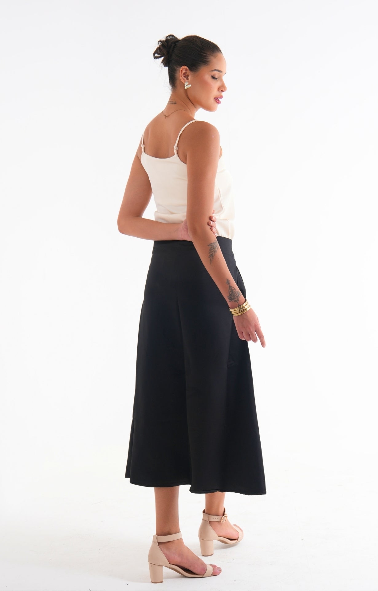 Satin Camisole Top - Off white