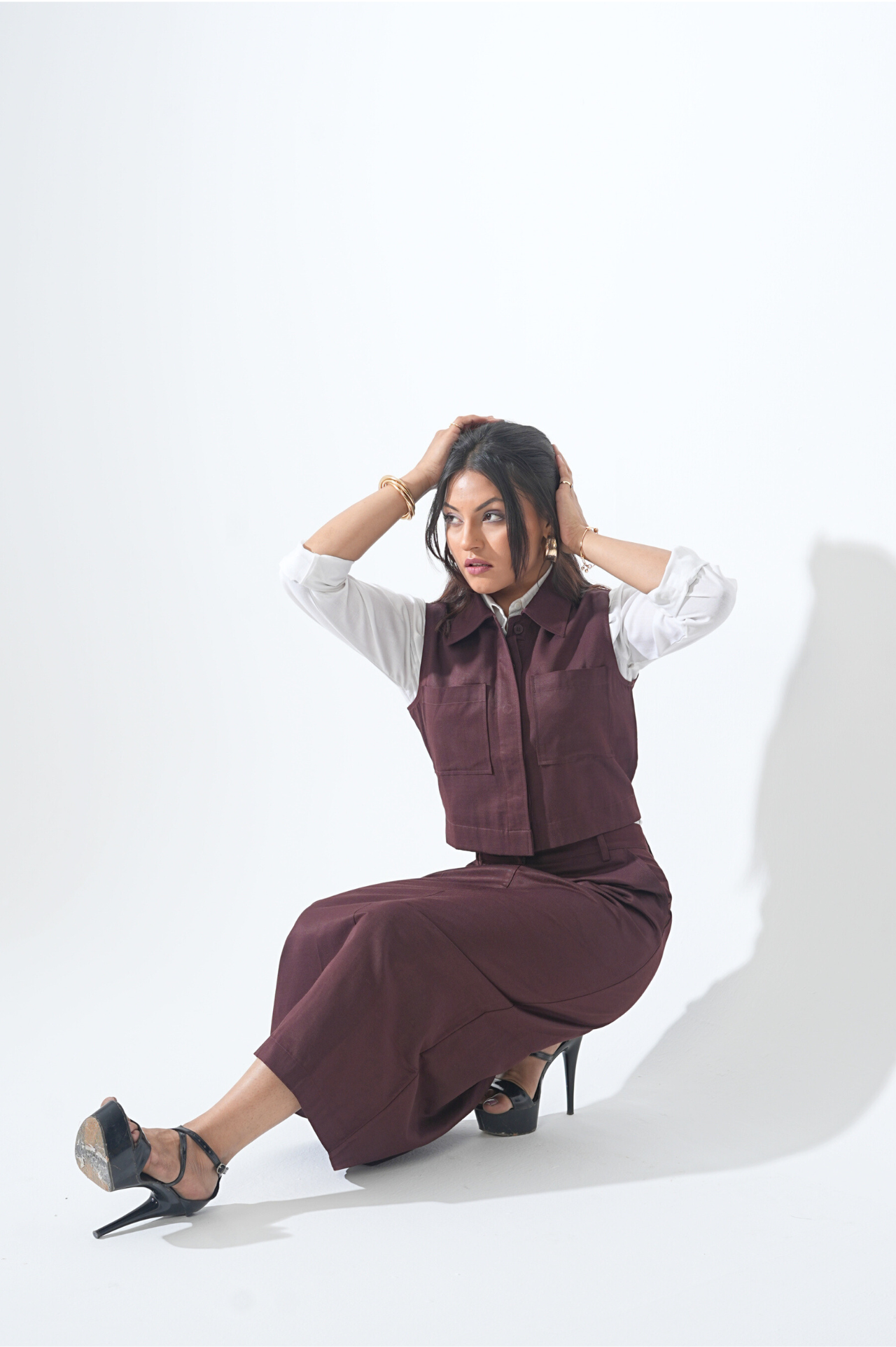 The Edit Co-ord - Straight Skirt - Mulberry Bark