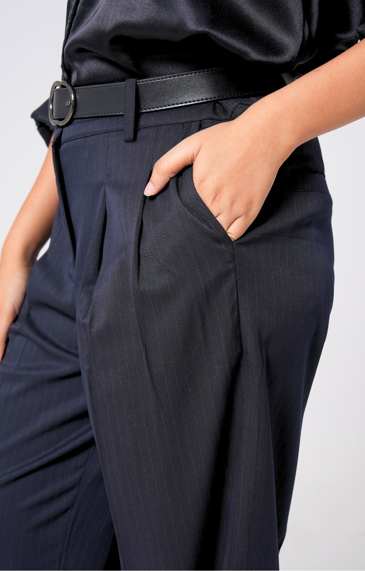 The Power Pleat Trousers - Blue