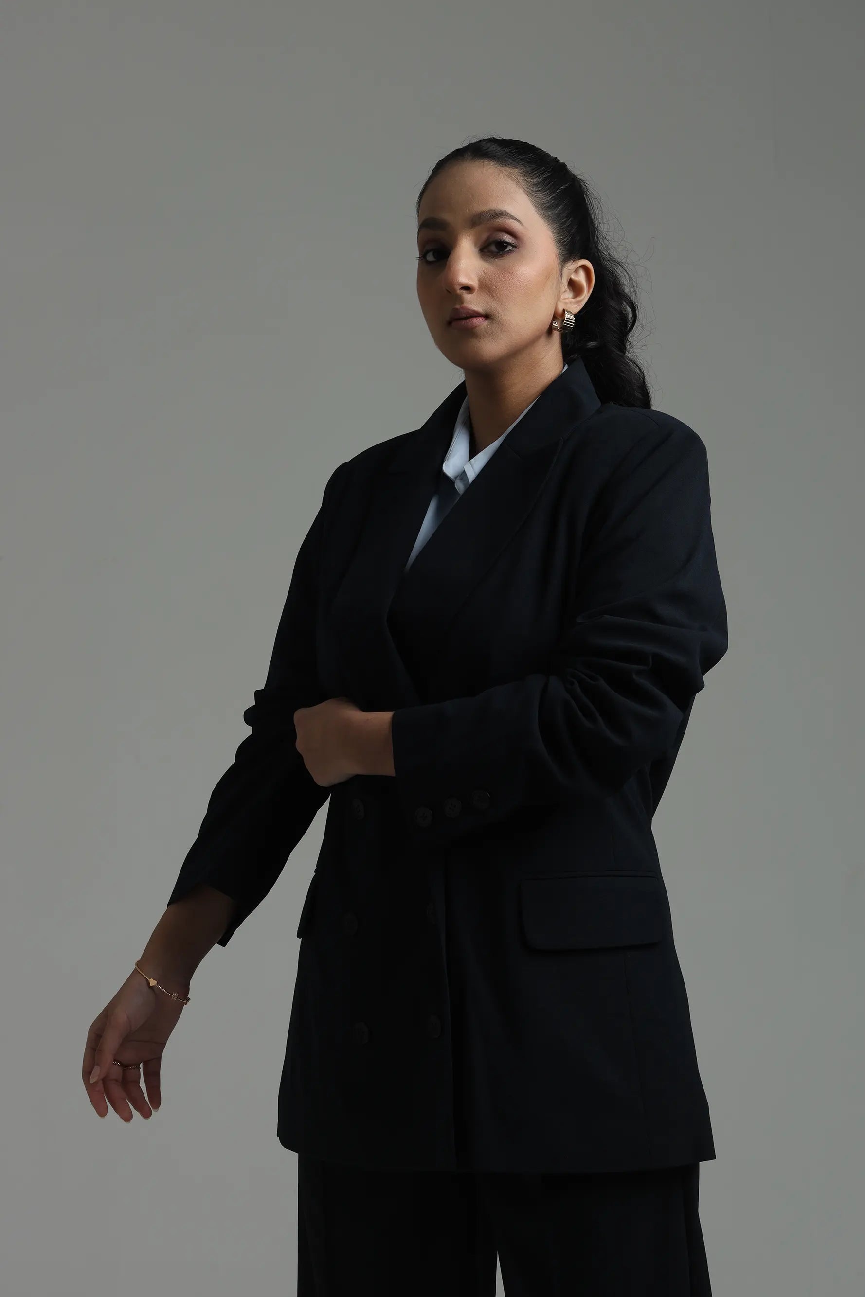 Oversized Blazers - Navy Blue