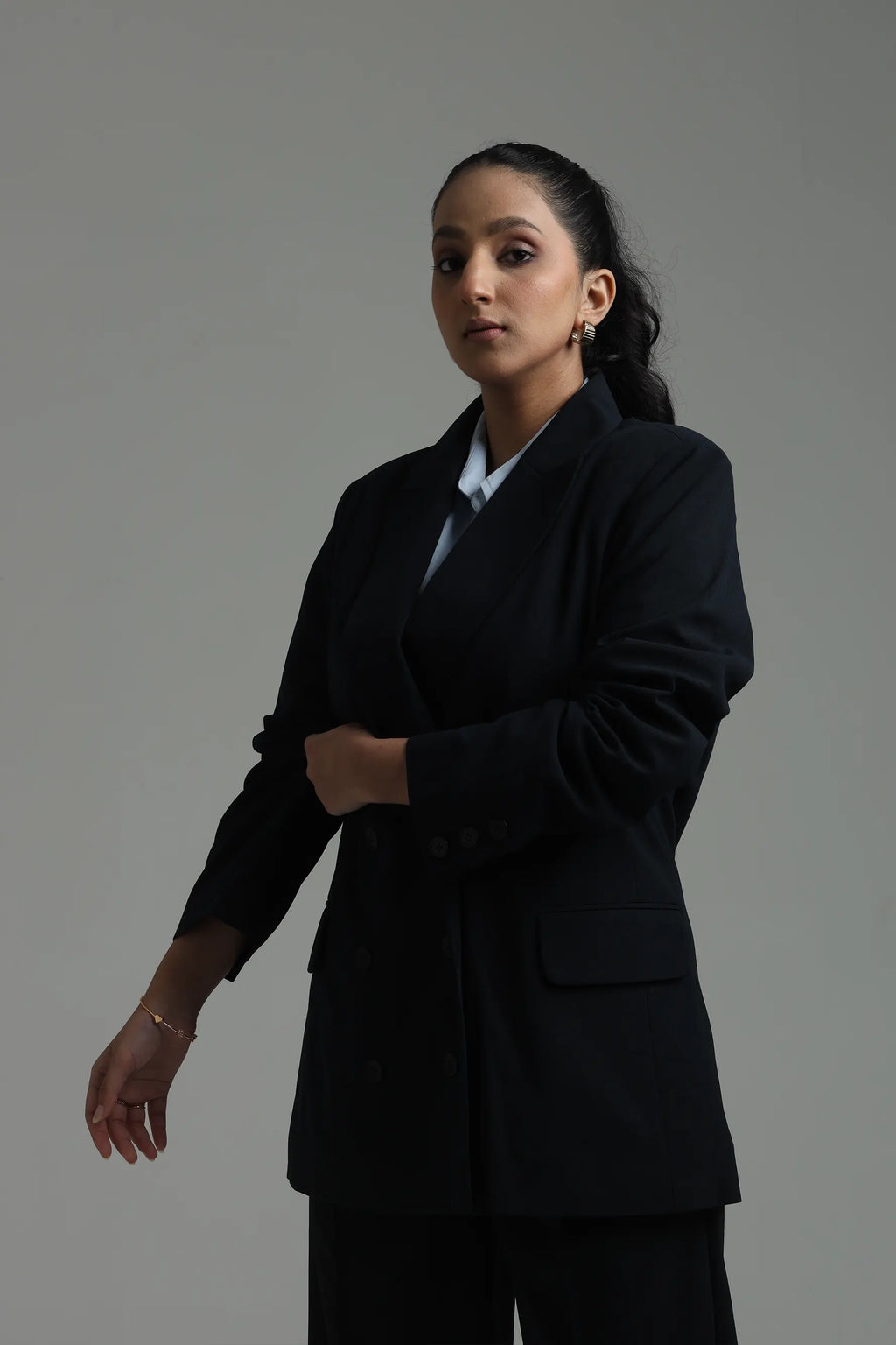 Oversized Blazers - Navy Blue