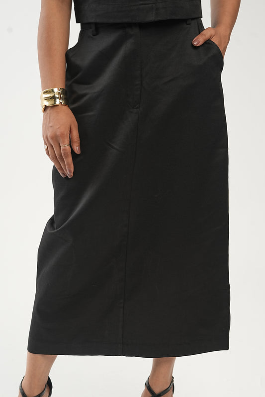 The Edit Co-ord - Straight Skirt - Midnight Edit