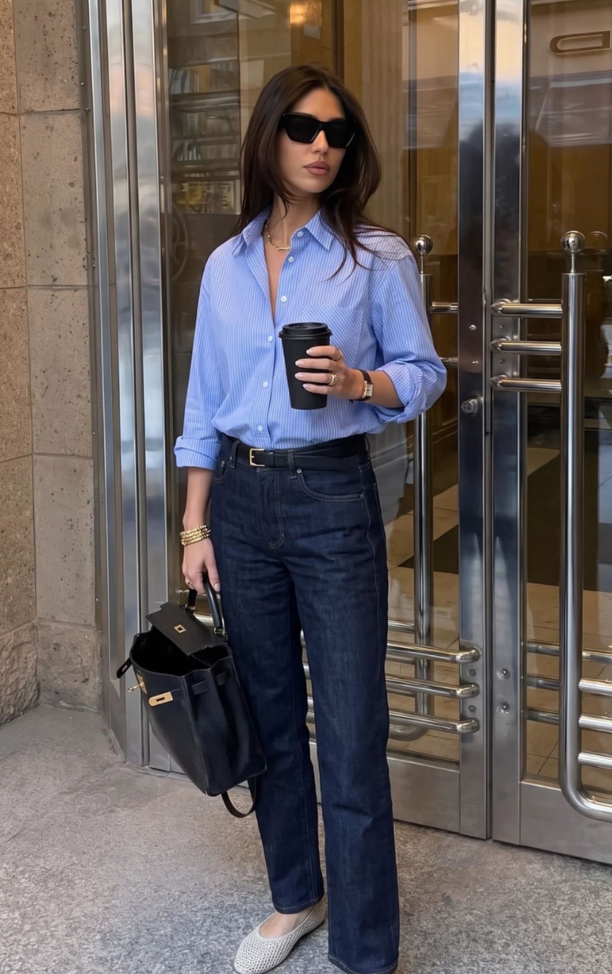 Blue Stripes Oversized Shirt