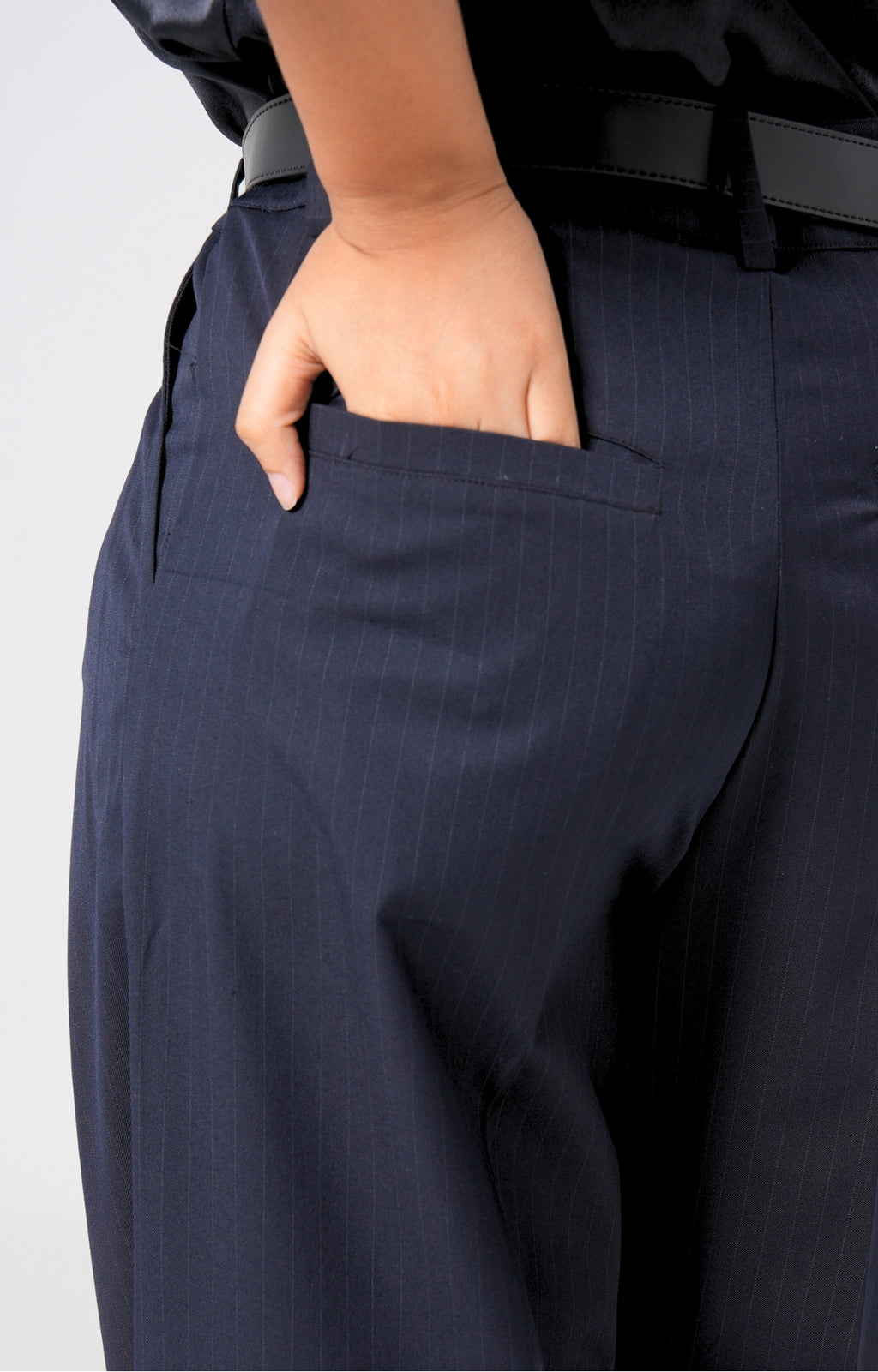 The Power Pleat Trousers - Blue