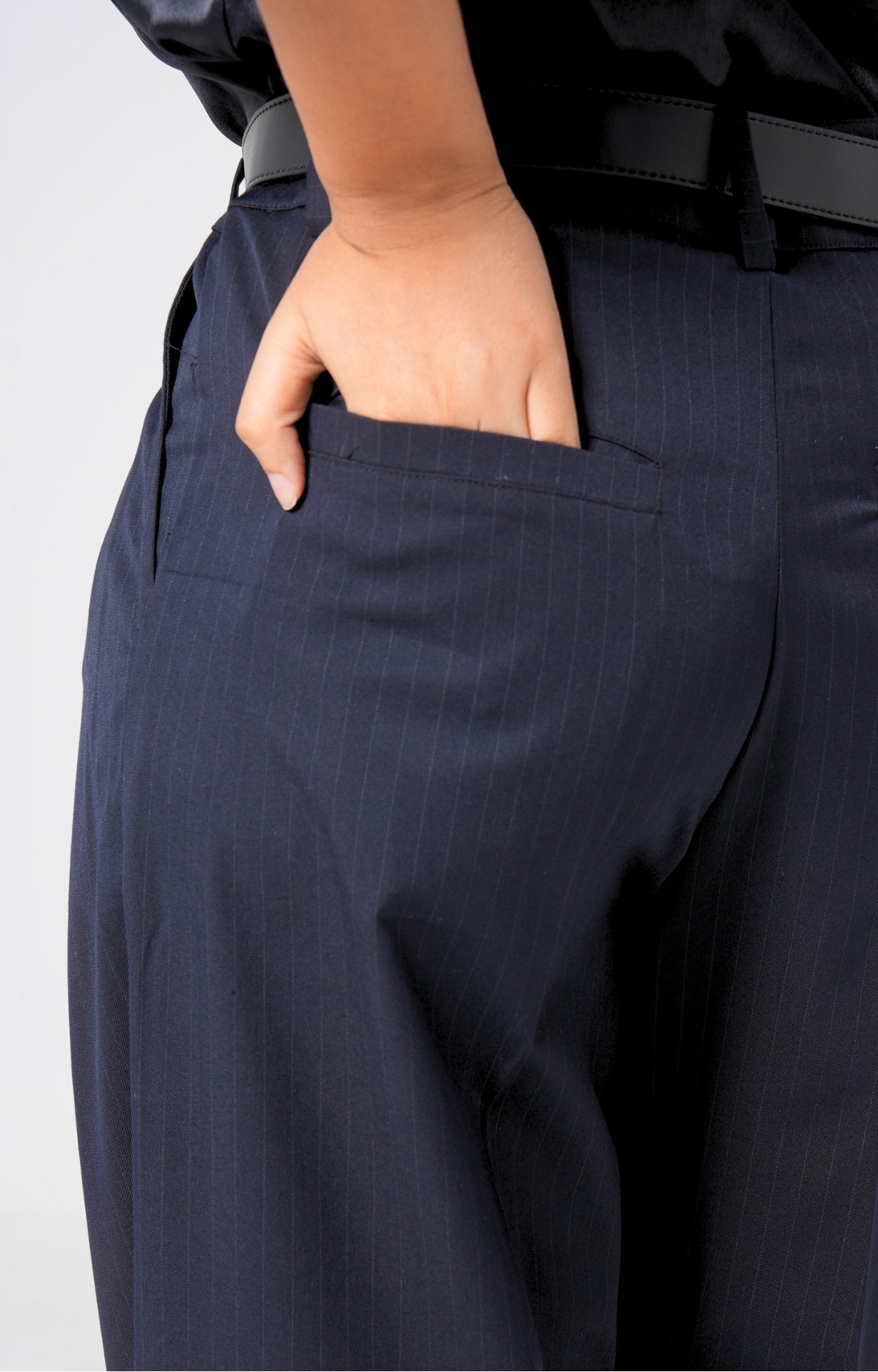 The Power Pleat Trousers - Blue