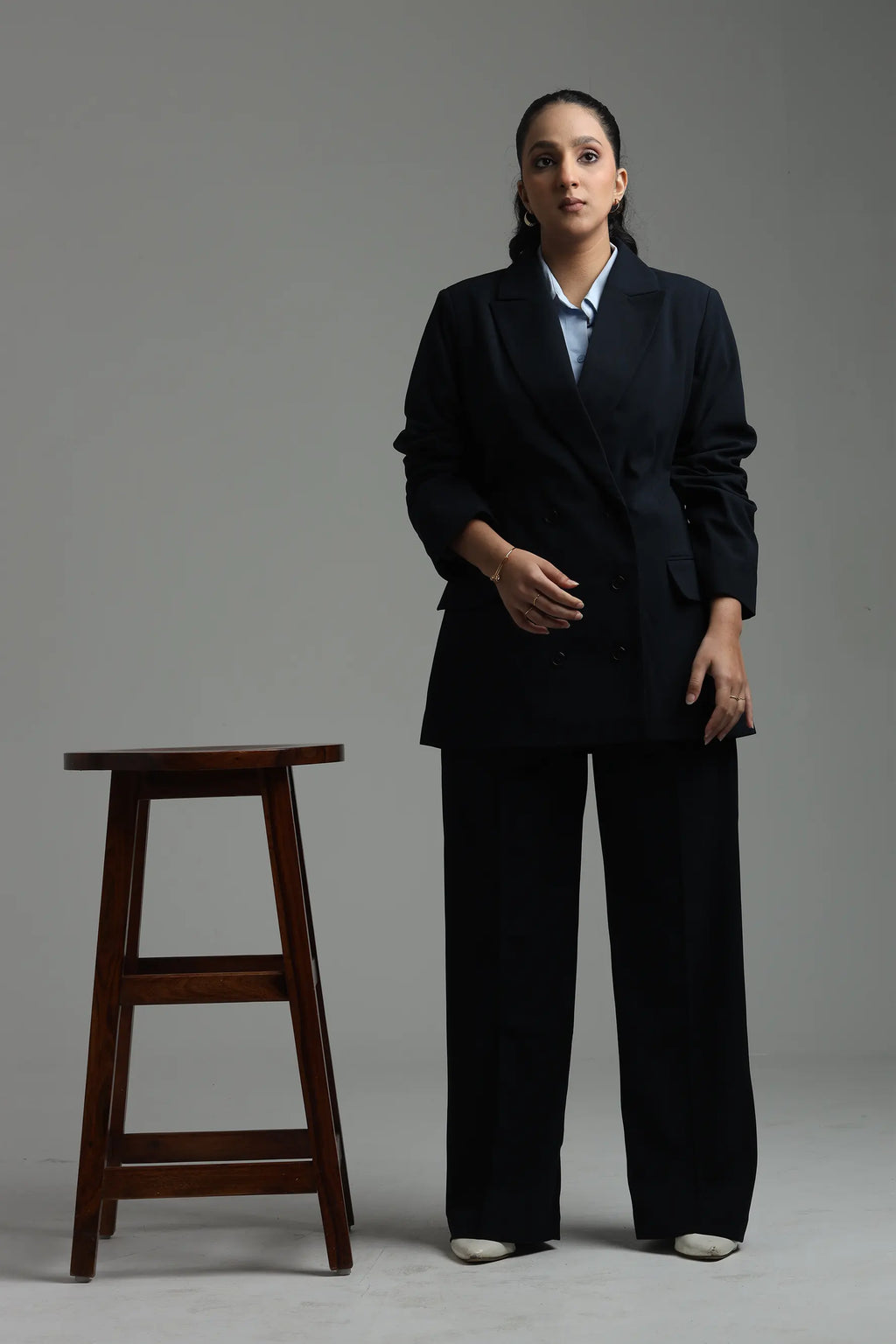 Oversized Blazers - Navy Blue