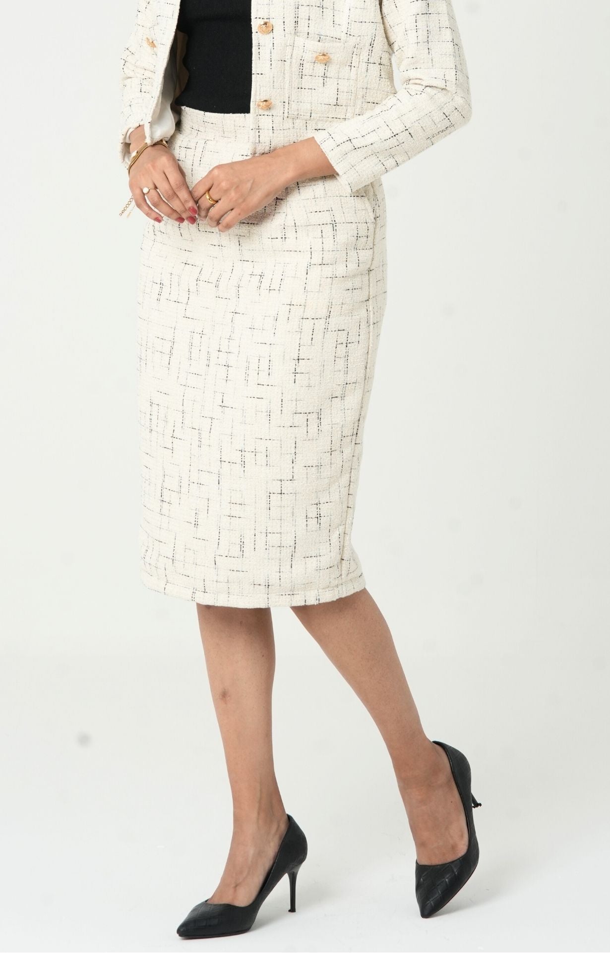 The Morning Light Tweed Long Skirt