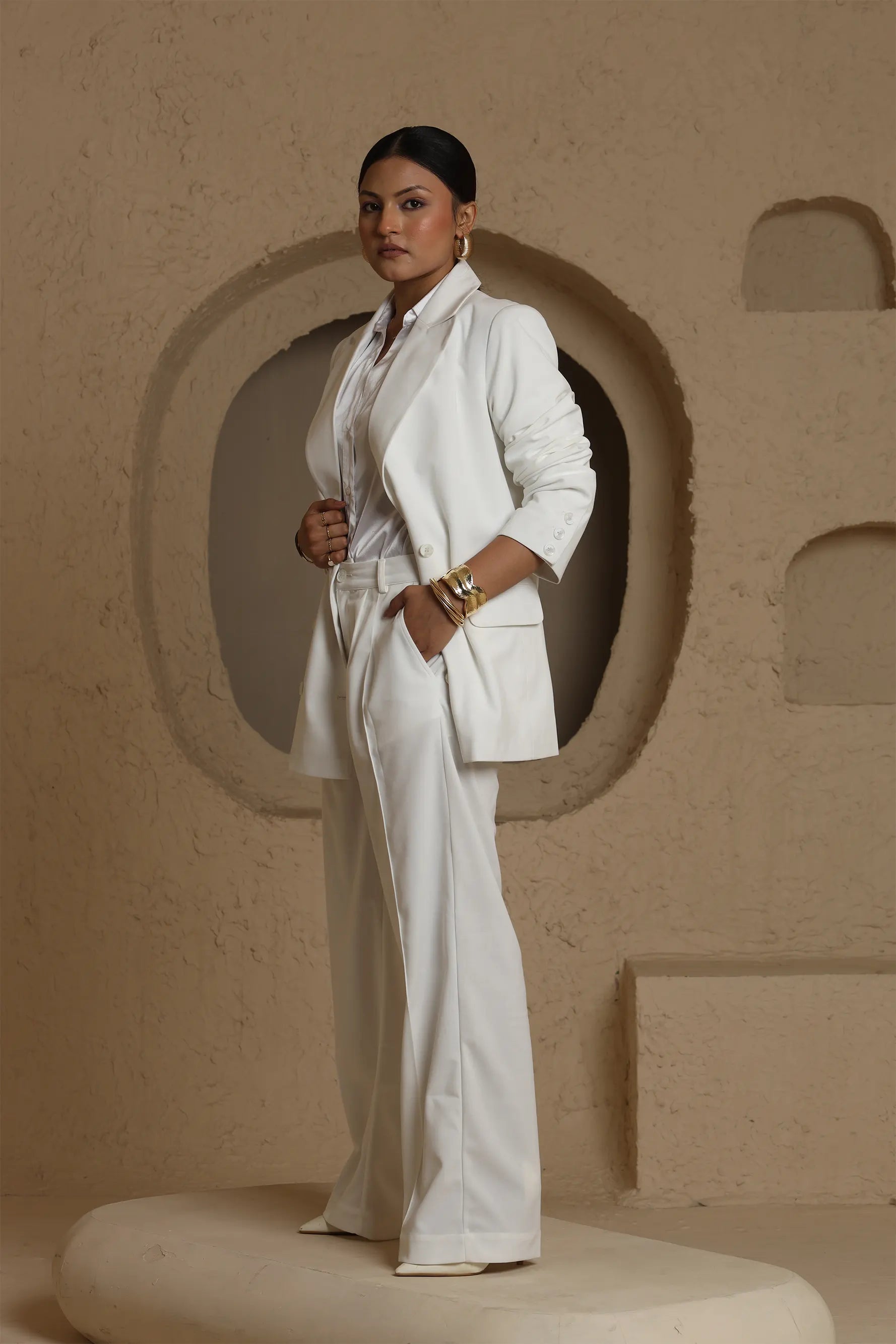 Oversized Blazers - White