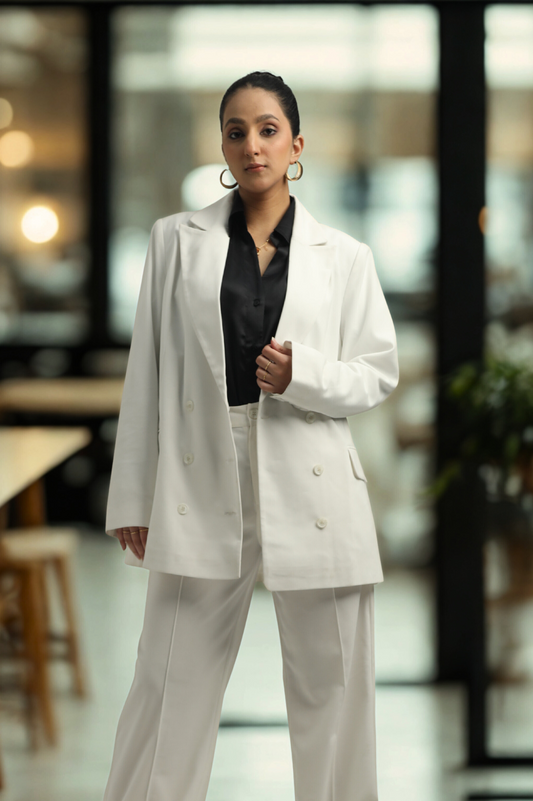 Oversized Blazers - White