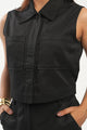 The Edit Co-ord -Crop Vest - Midnight Edit