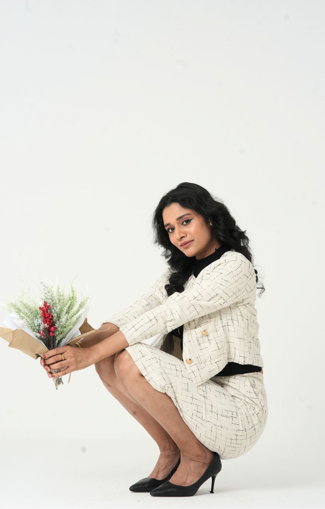 The Morning Light Tweed Long Skirt