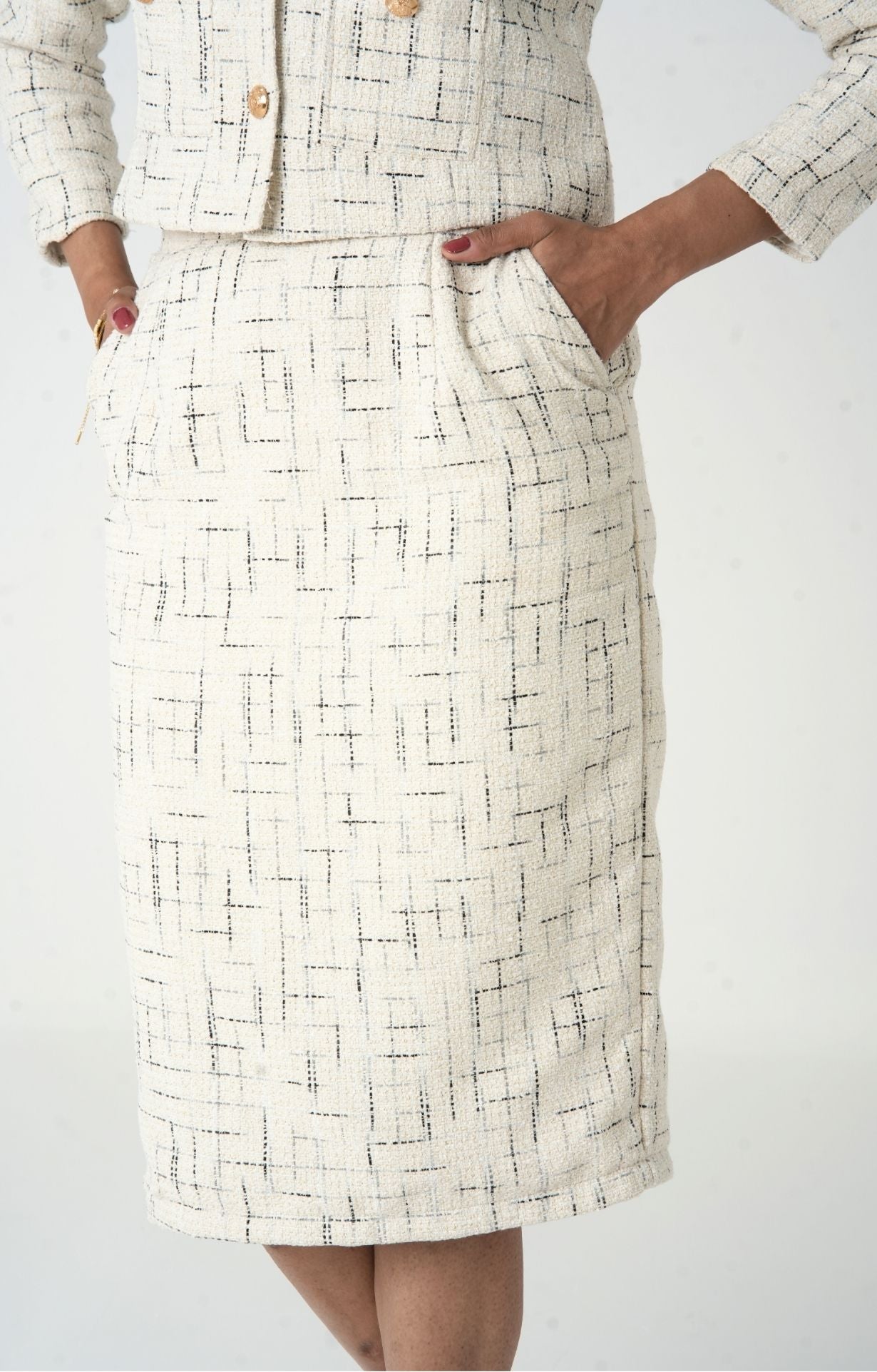 The Morning Light Tweed Long Skirt