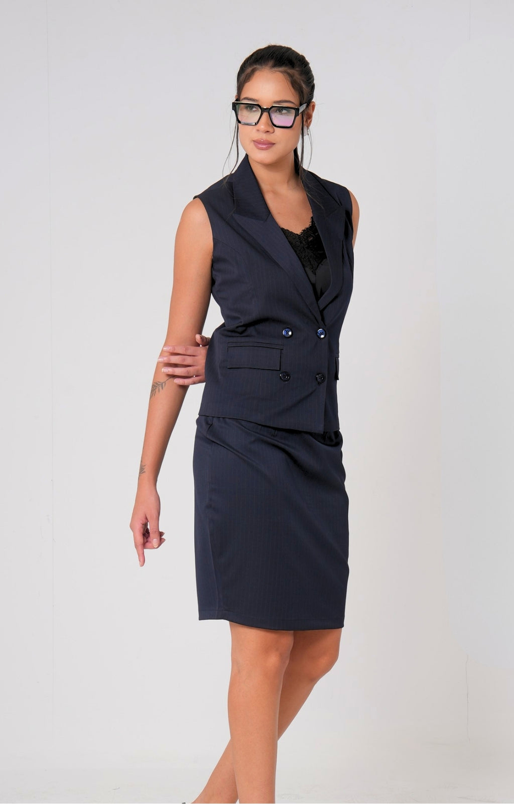 The Precision Skirt - Navy Blue