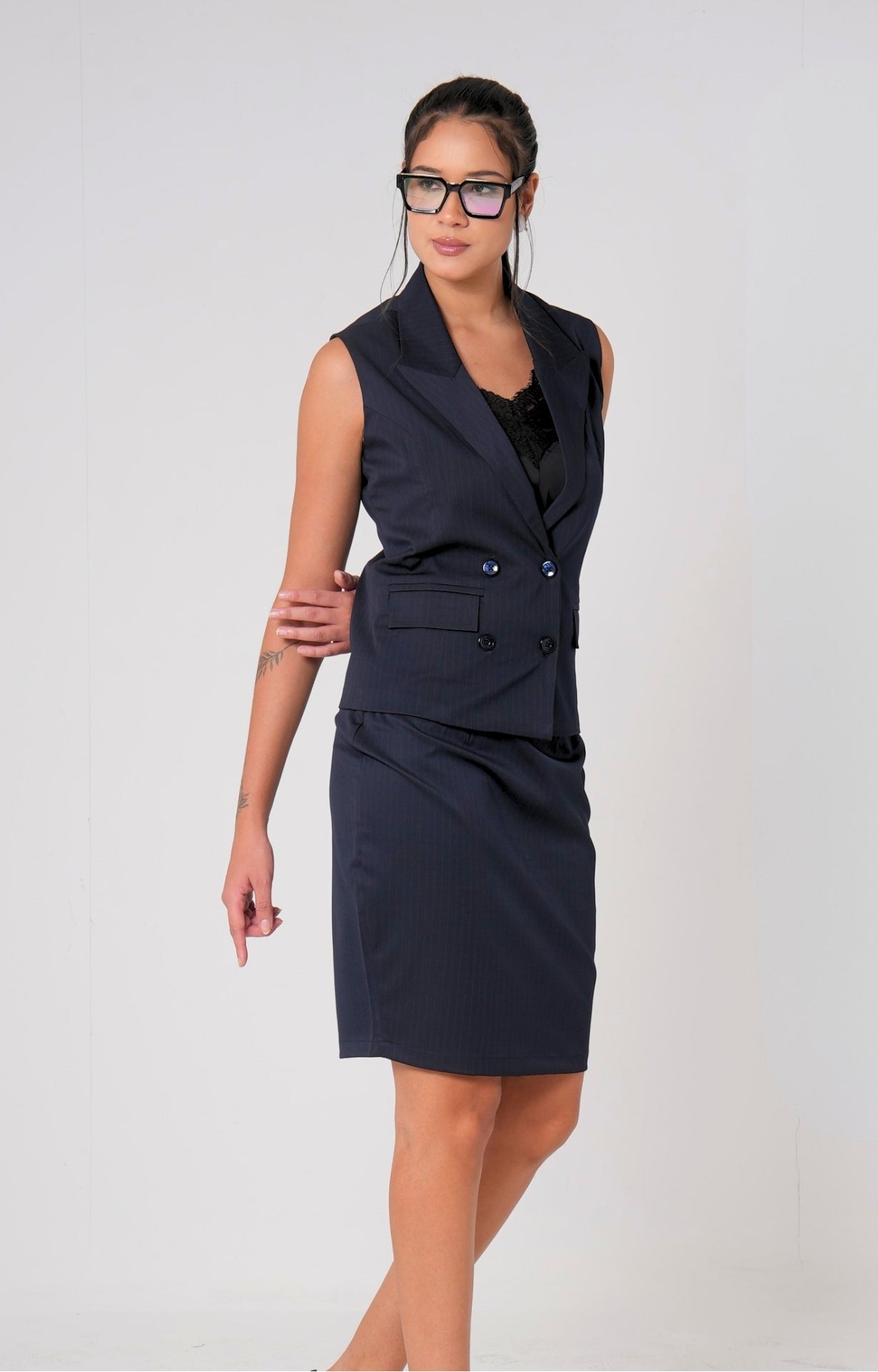 The Precision Skirt - Navy Blue