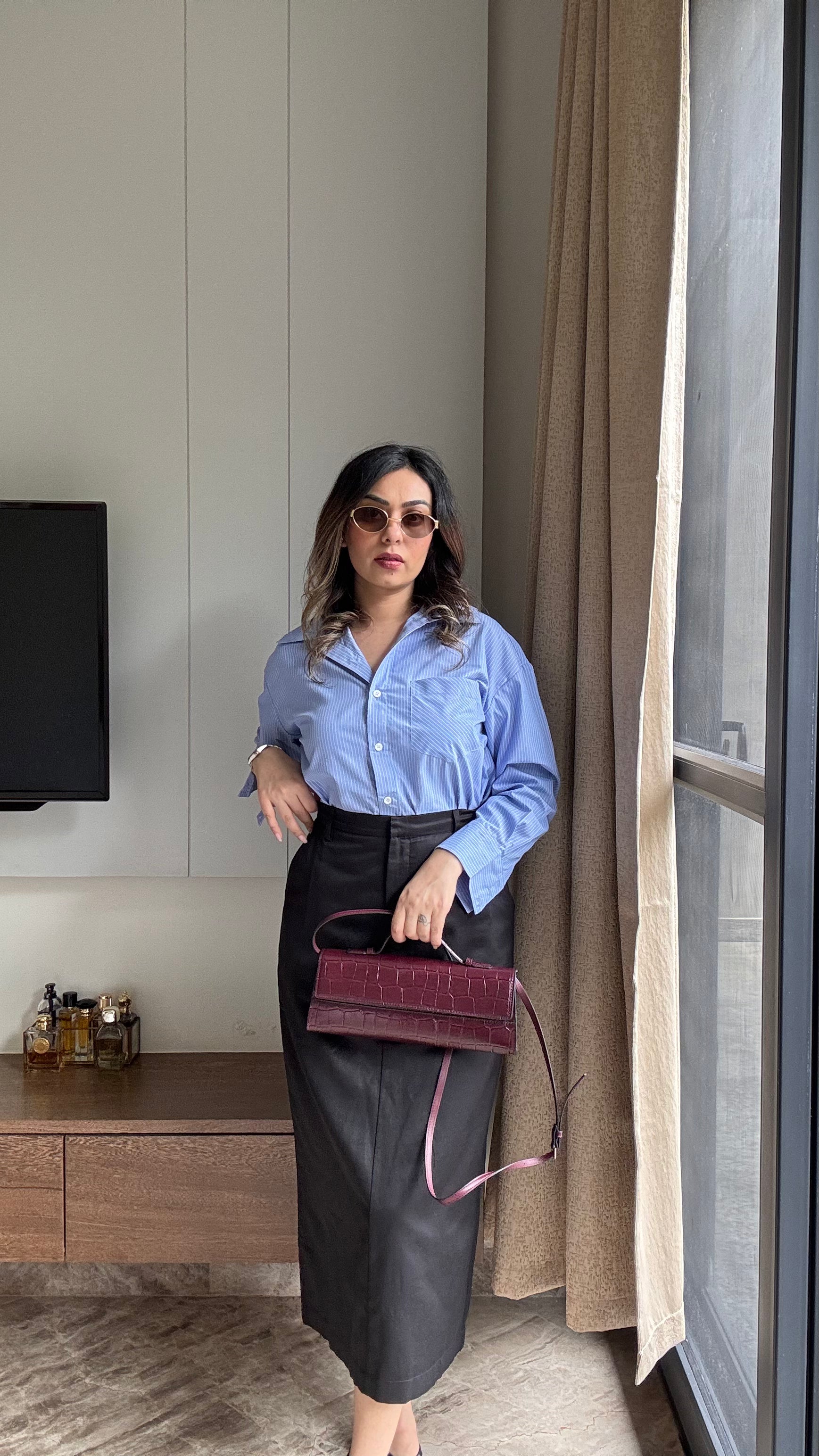 Image of The Edit Co-ord - Straight Skirt - Midnight Edit