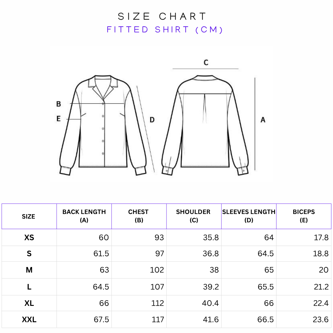 Size Chart (in cms)